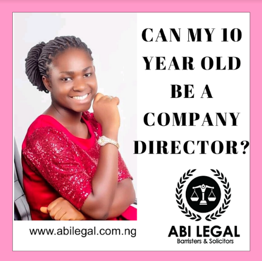 Can my 10 year old be a director in my company?