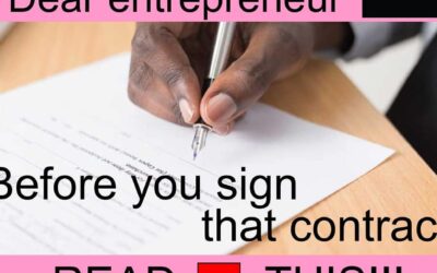Before you sign that contract, read this!!!