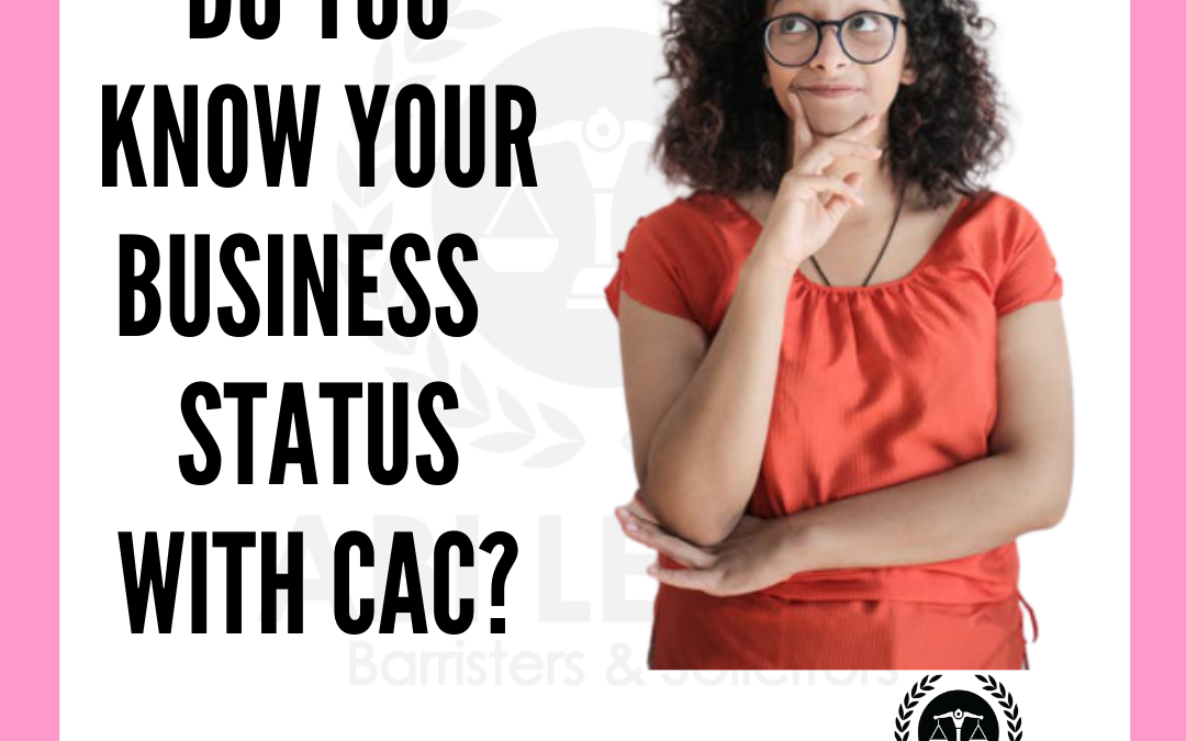 DO YOU KNOW YOUR BUSINESS STATUS?